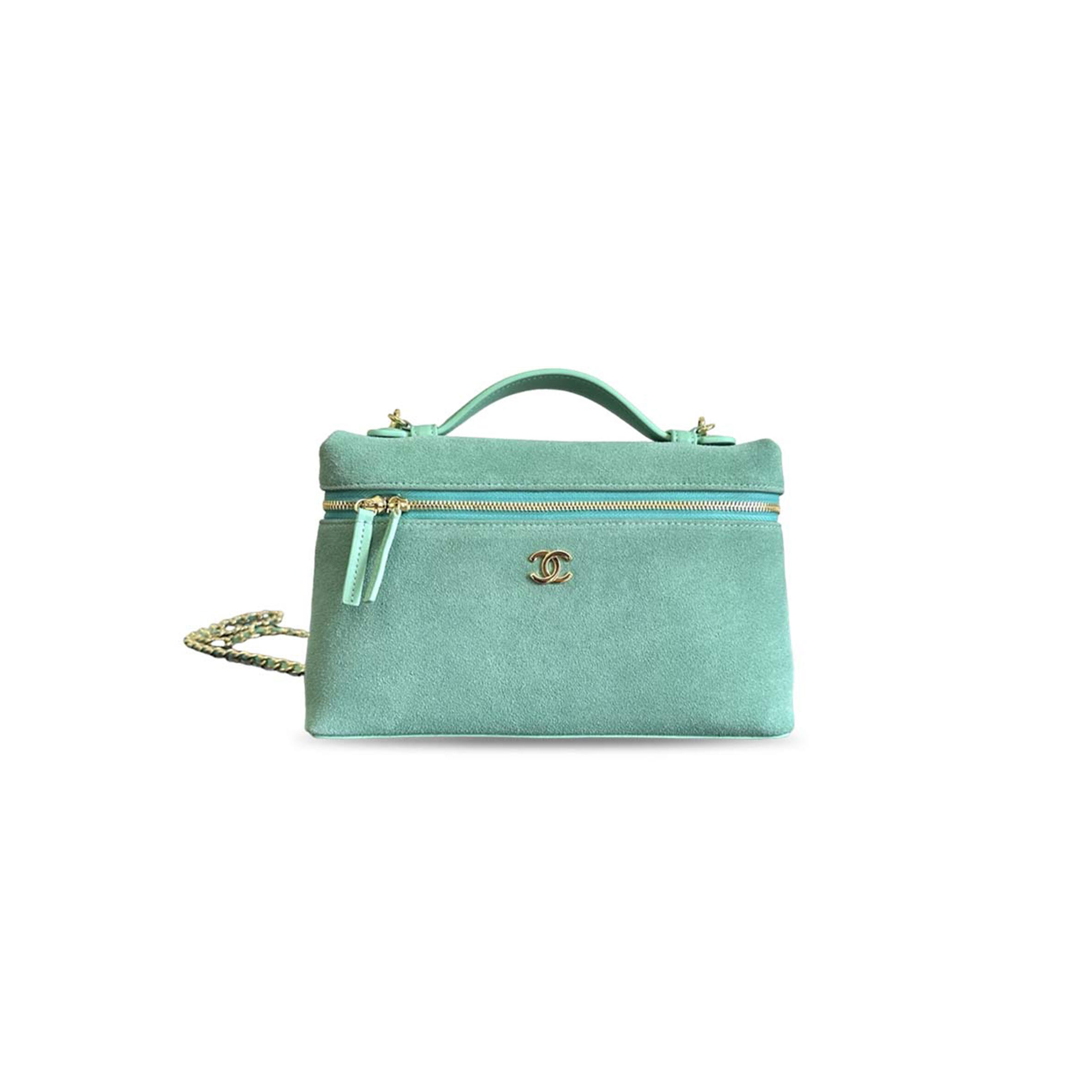 CHANEL SLIM TOP HANDLE VANITY CASE SUEDE AP5347 (23*15*5cm)